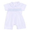 Ava and Archie Smocked Short Playsuit - Blue - Magnolia BabyShort Playsuit