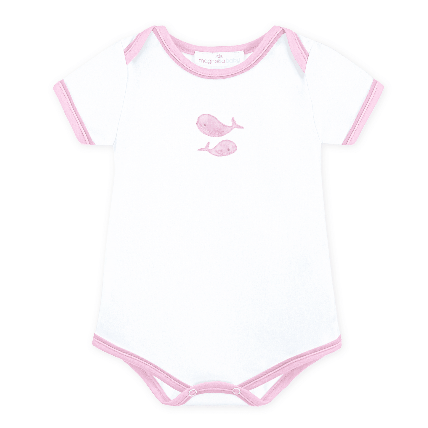 Azure Whales Bodysuit - Pink - Magnolia BabyBodysuit