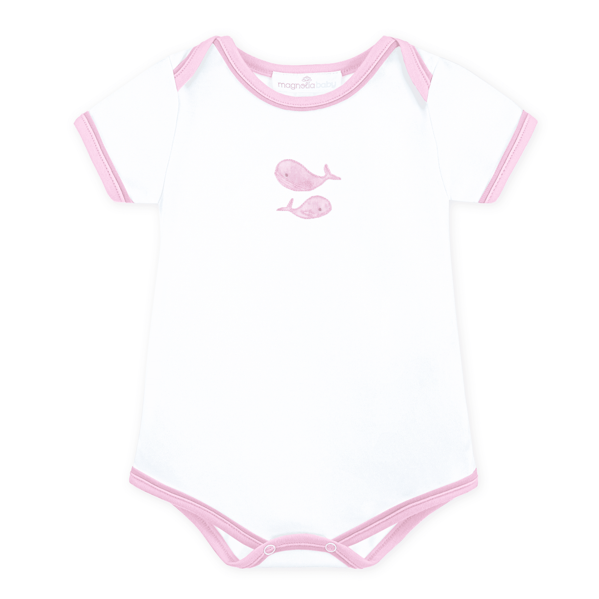 Azure Whales Bodysuit - Pink - Magnolia BabyBodysuit