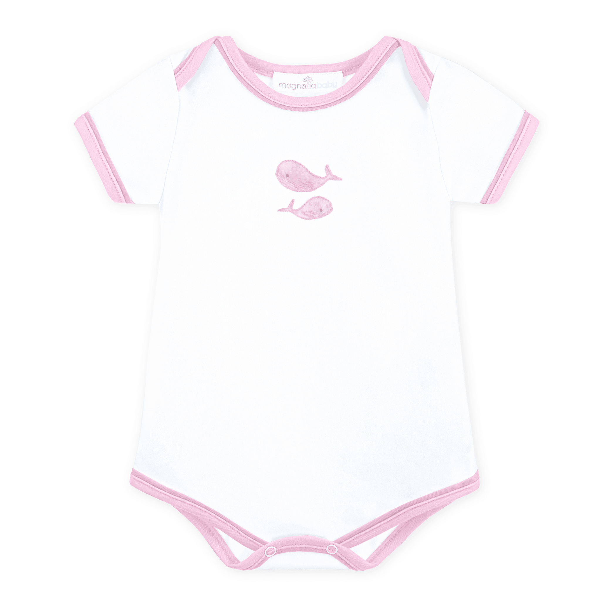 Azure Whales Bodysuit - Pink - Magnolia BabyBodysuit