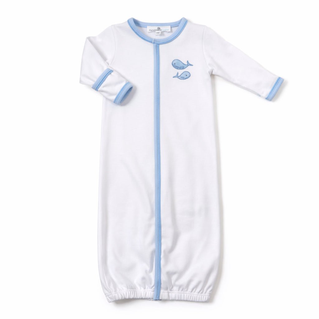 Azure Whales Converter - Light Blue - Magnolia BabyConverter Gown