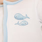 Azure Whales Footie - Light Blue - Magnolia BabyFootie