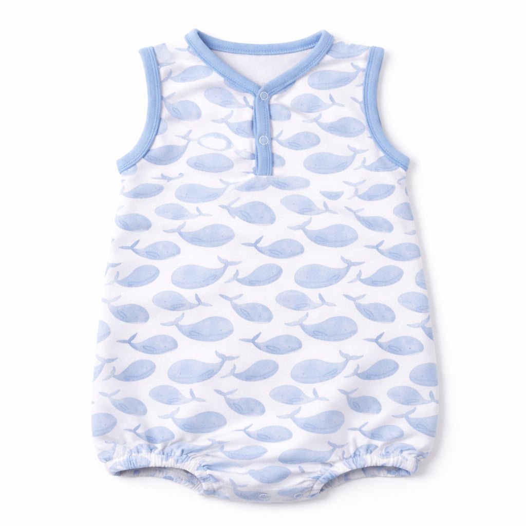 Azure Whales Print Bubble - Light Blue - Magnolia BabyBubble