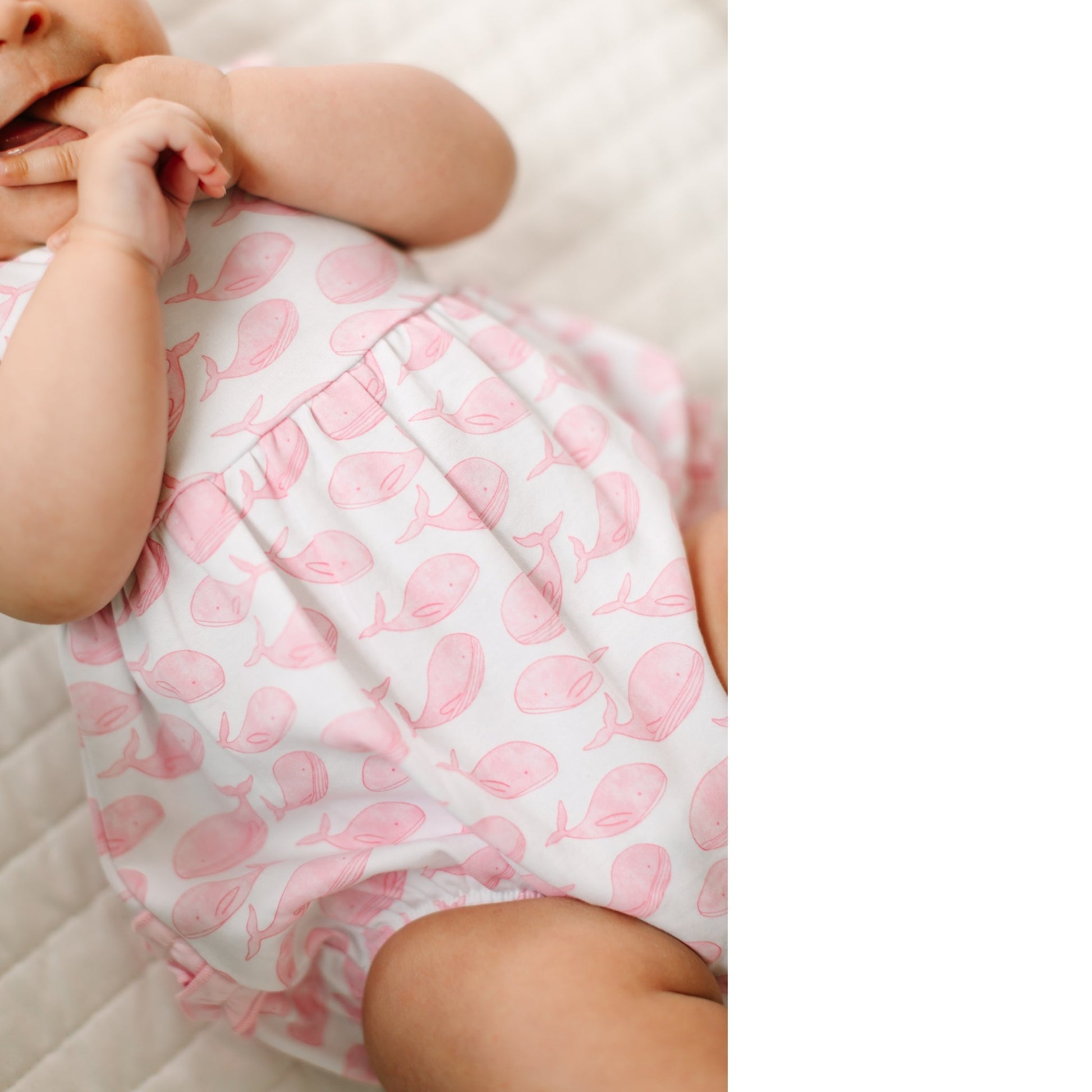 Azure Whales Print Bubble - Pink - Magnolia BabyBubble