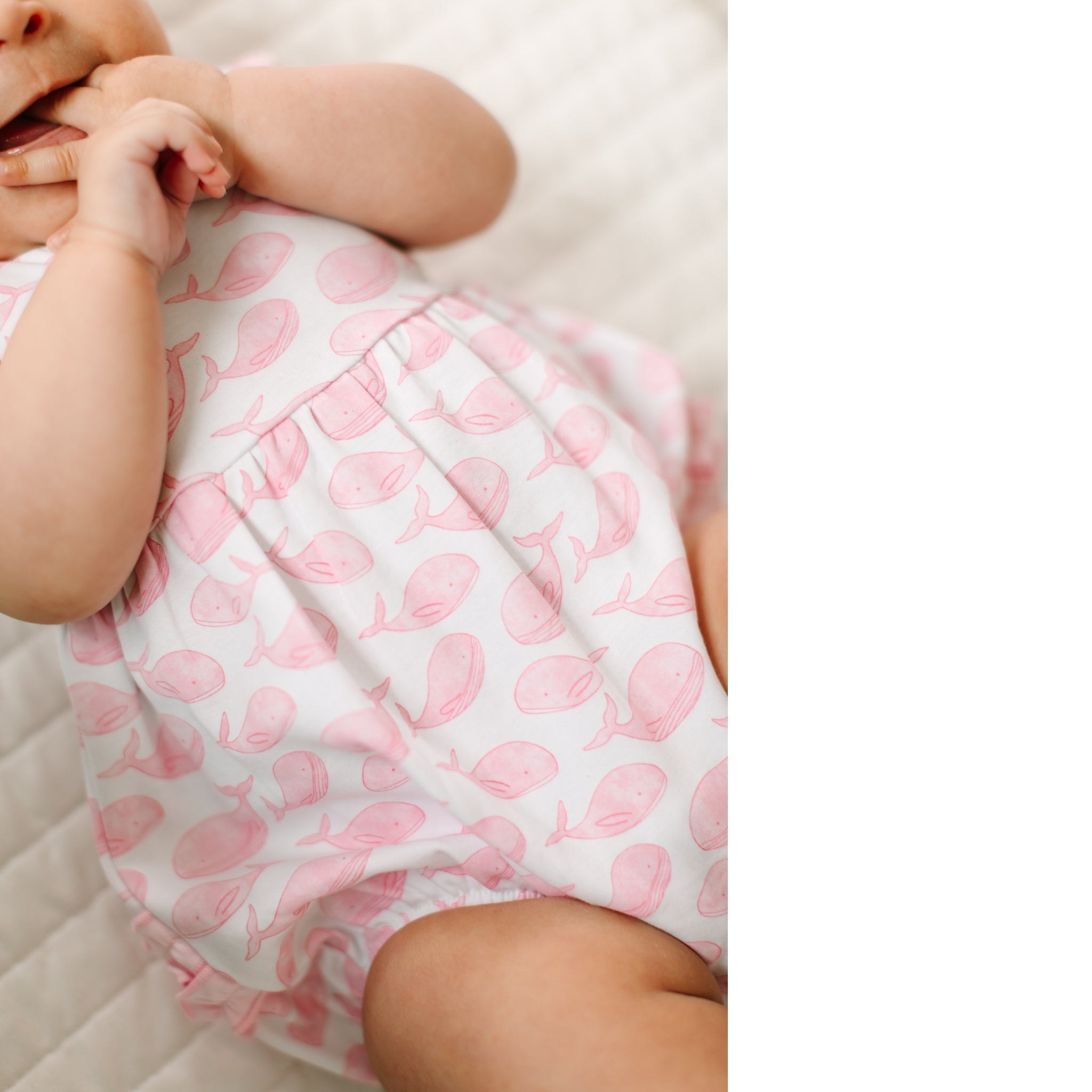 Azure Whales Print Bubble - Pink - Magnolia BabyBubble