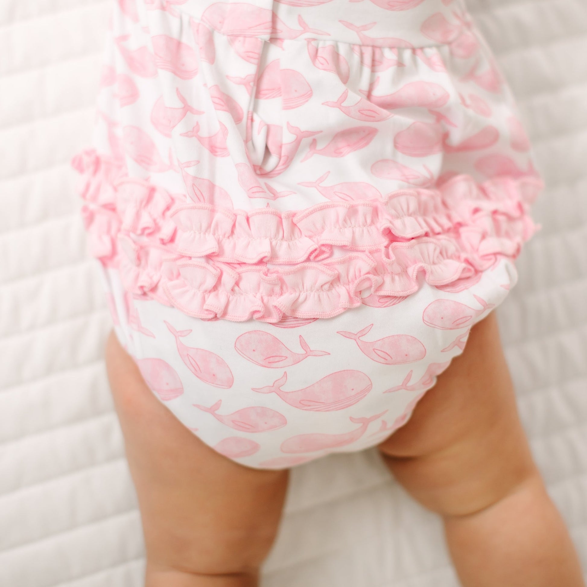 Azure Whales Print Bubble - Pink - Magnolia BabyBubble