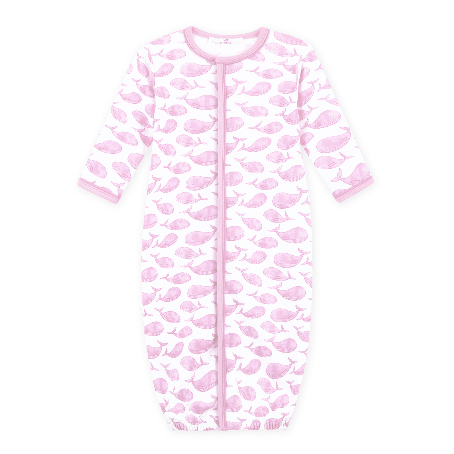 Azure Whales Print Converter - Pink - Magnolia BabyConverter Gown