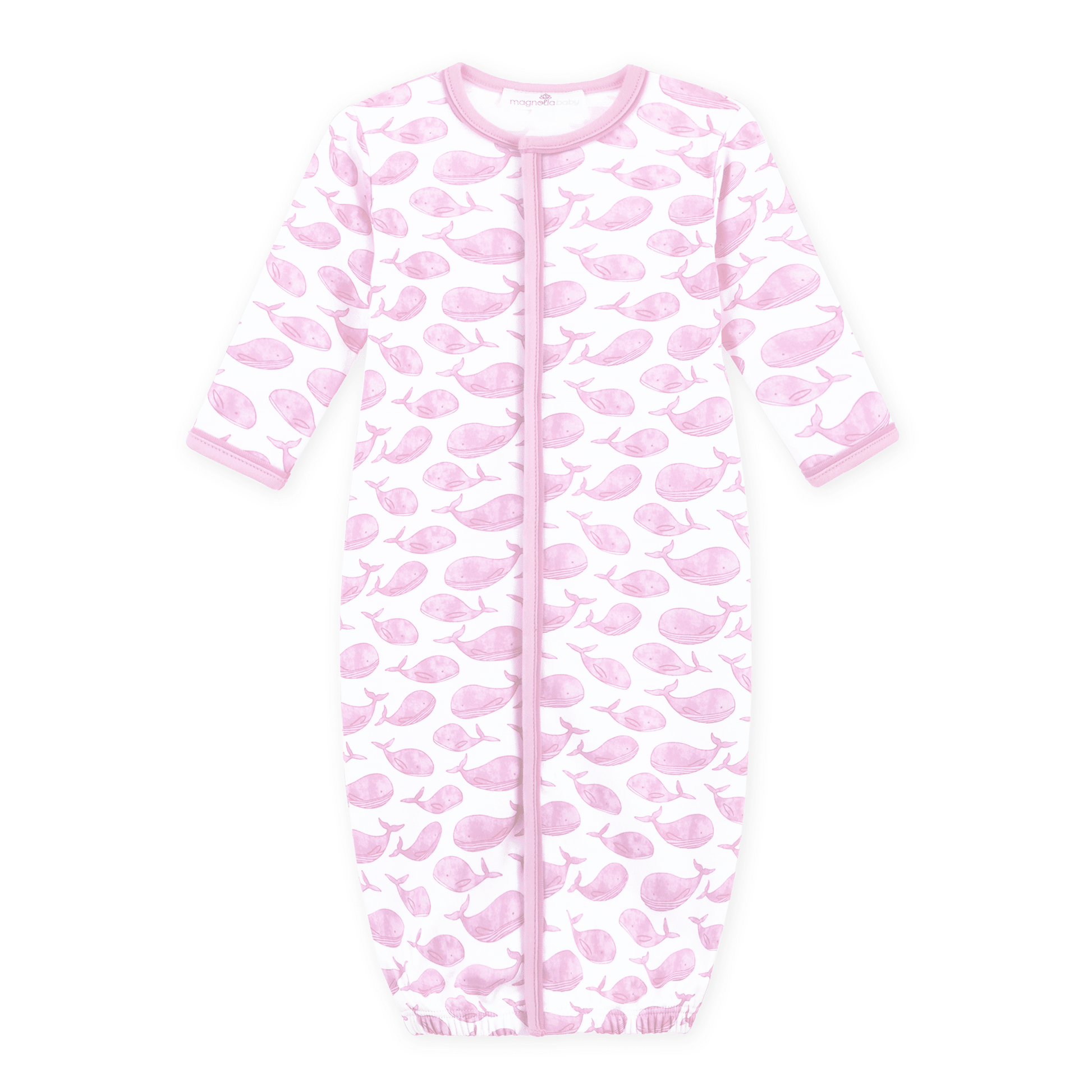 Azure Whales Print Converter - Pink - Magnolia BabyConverter Gown