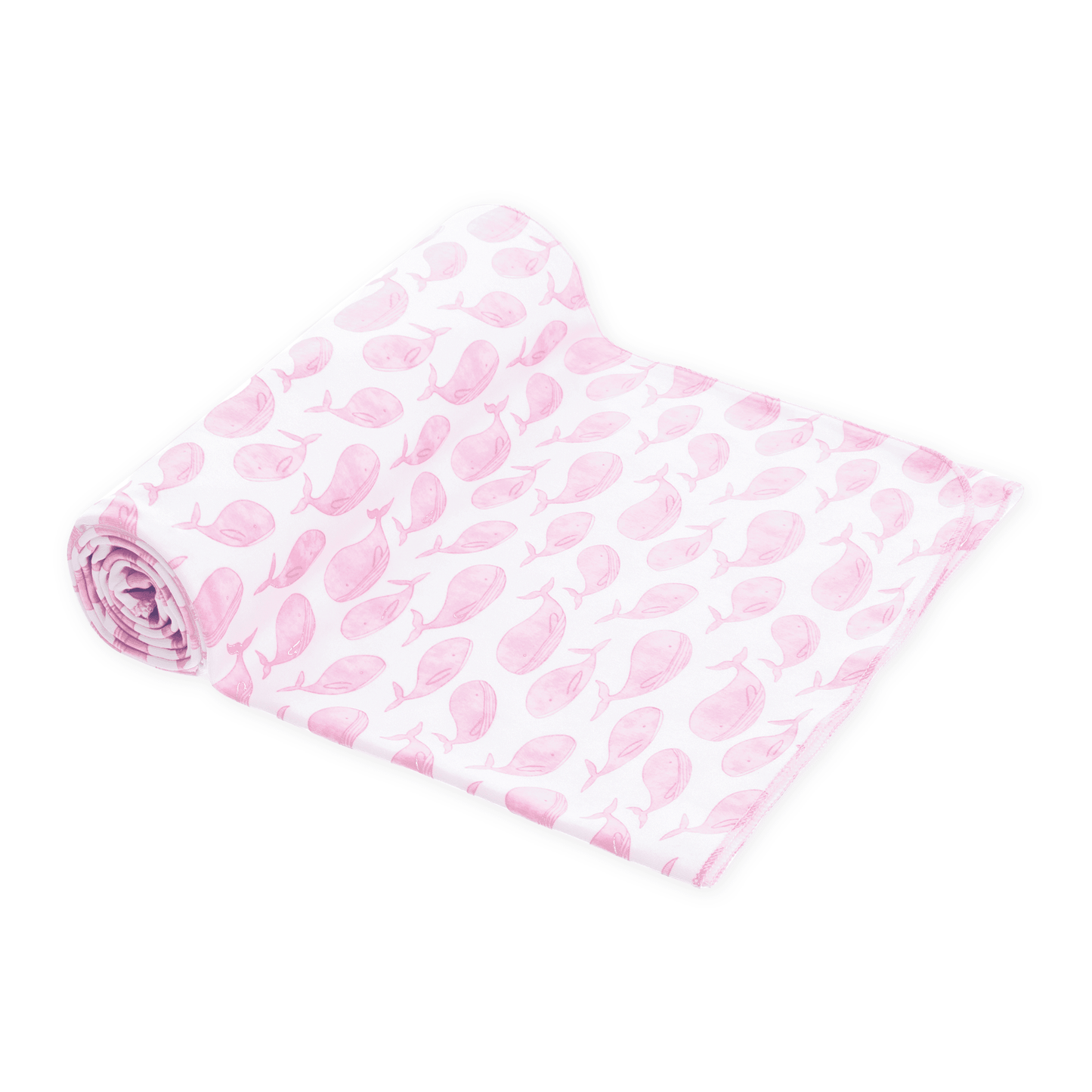 Azure Whales Print Swaddle Blanket - Pink - Magnolia BabySwaddle Blanket