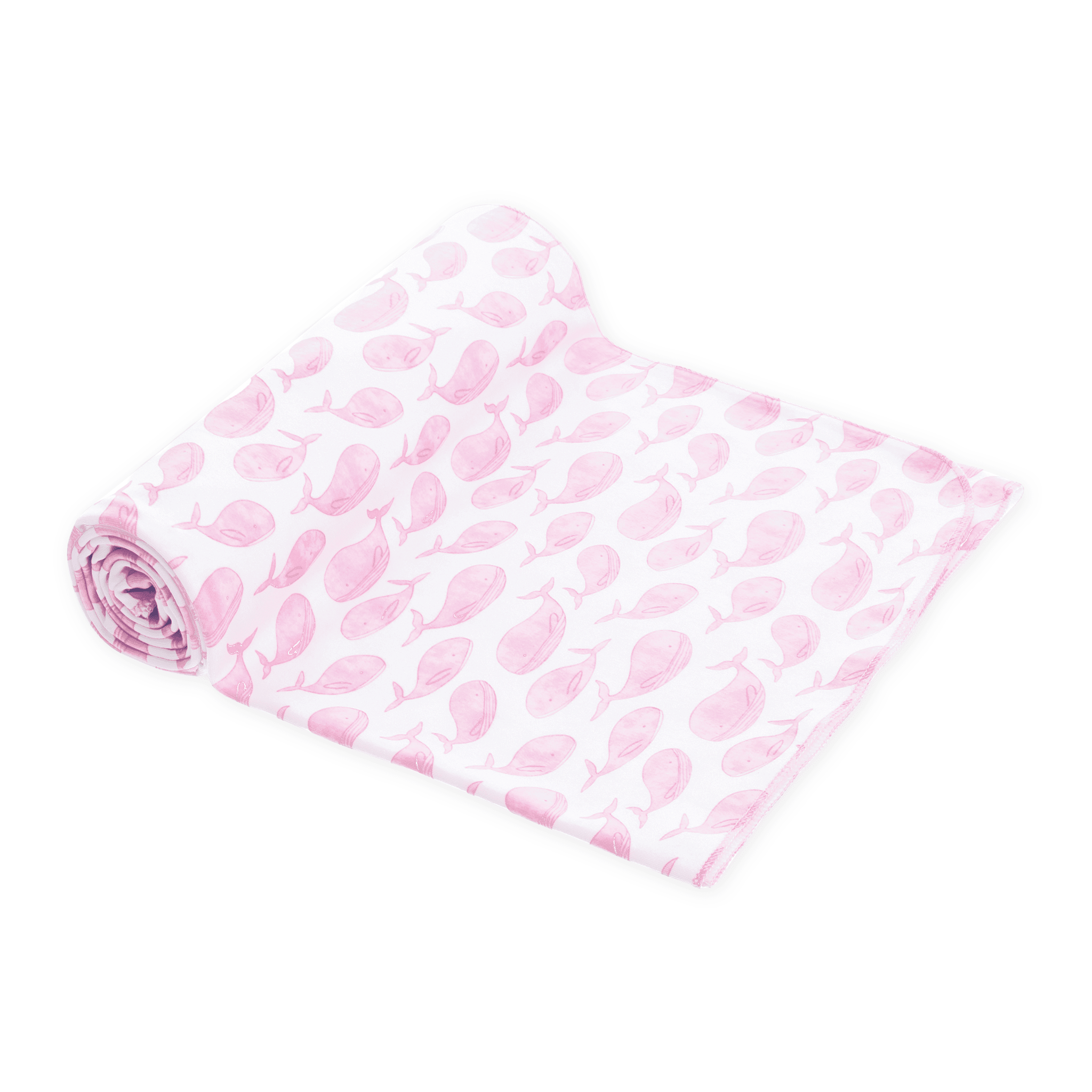 Azure Whales Print Swaddle Blanket - Pink - Magnolia BabySwaddle Blanket