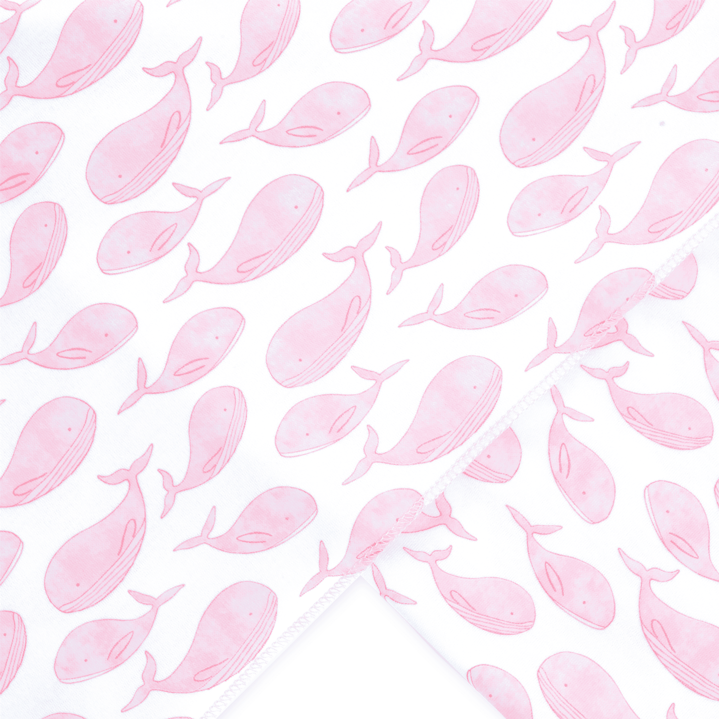 Azure Whales Print Swaddle Blanket - Pink - Magnolia BabySwaddle Blanket