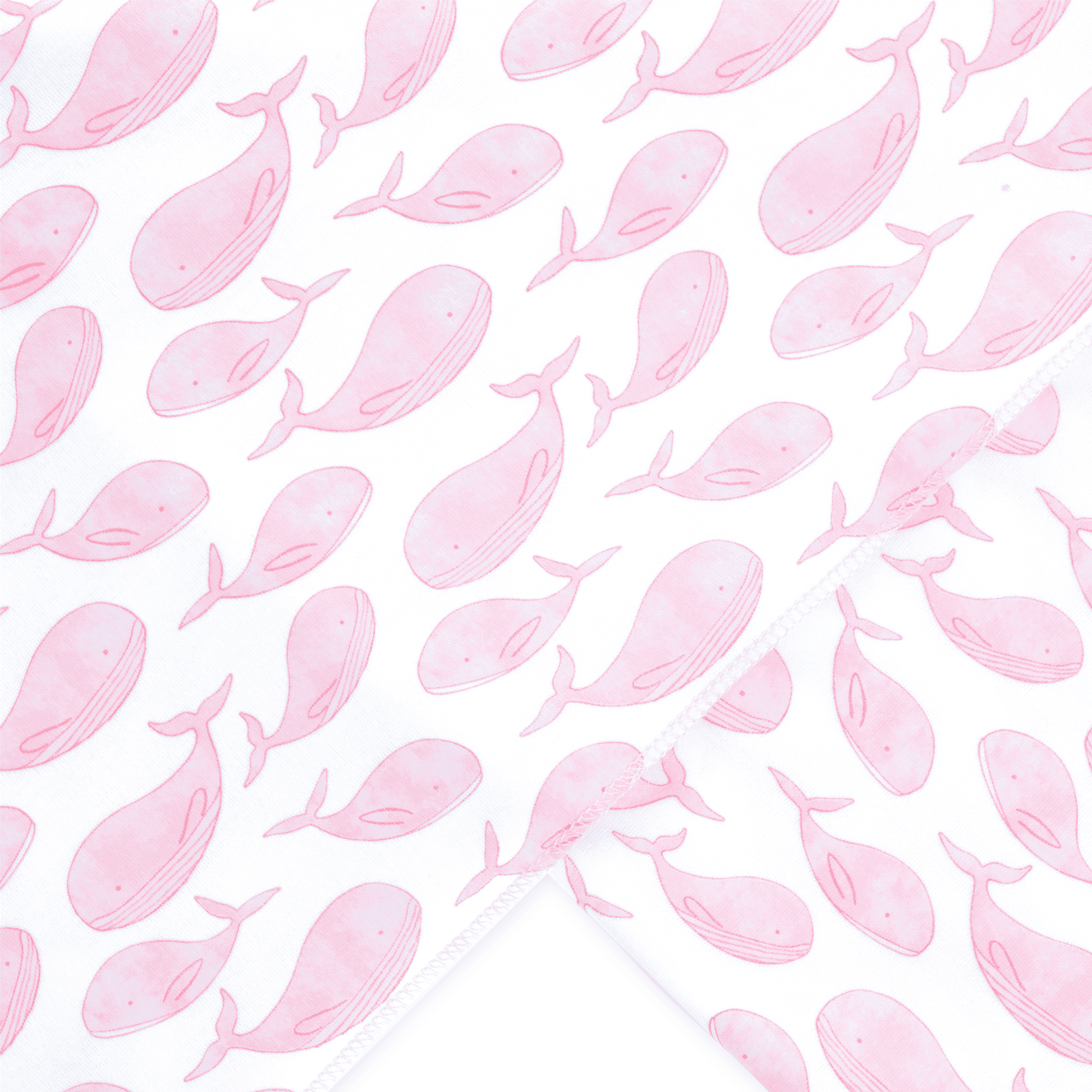Azure Whales Print Swaddle Blanket - Pink - Magnolia BabySwaddle Blanket