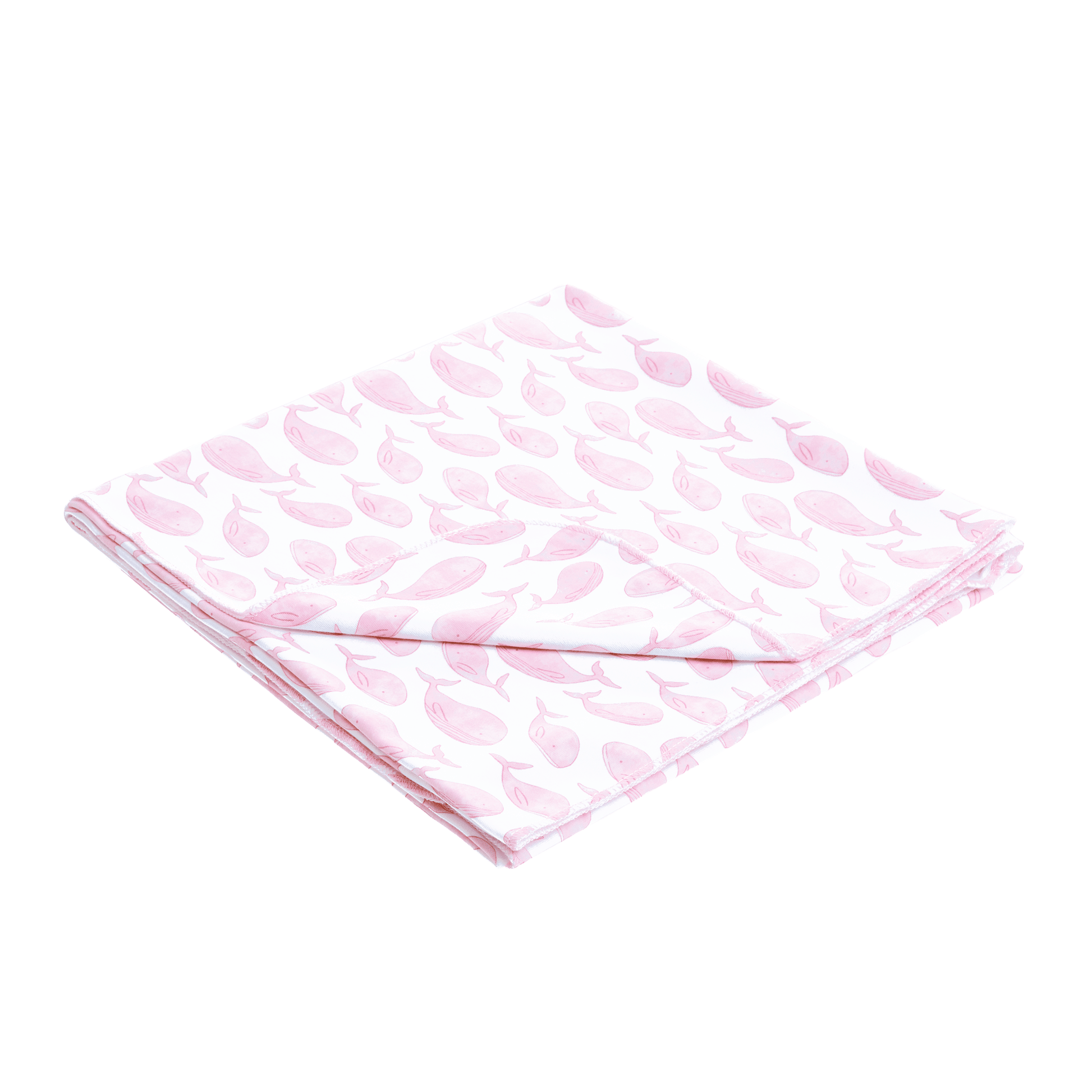 Azure Whales Print Swaddle Blanket - Pink - Magnolia BabySwaddle Blanket
