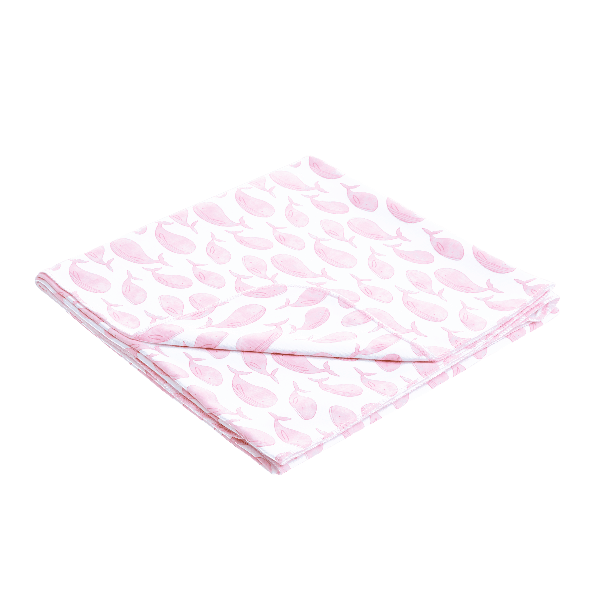 Azure Whales Print Swaddle Blanket - Pink - Magnolia BabySwaddle Blanket