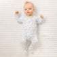 Azure Whales Print Zip Footie - Light Blue - Magnolia BabyFootie
