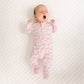 Azure Whales Print Zip Footie - Pink - Magnolia BabyFootie