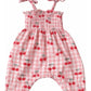Muslin Smocked Playsuit - Ginger Cherries