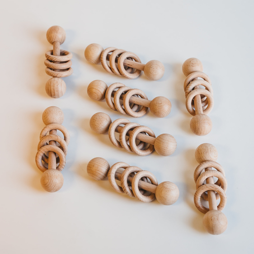 Wooden Ring Rattle - Classic Baby Gifts, Toys, & Accessories