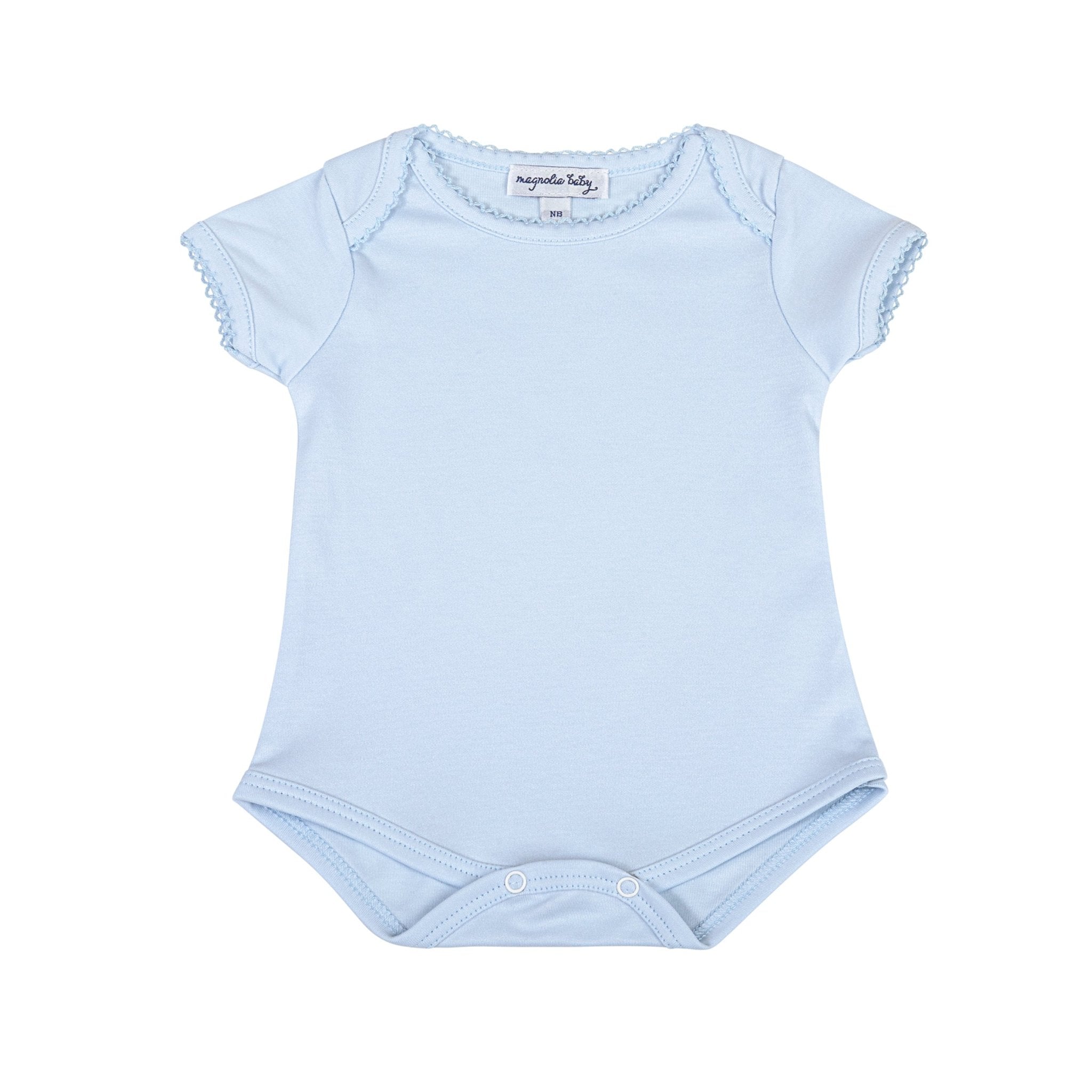 Baby Blue Short Sleeve Bodysuit - Magnolia BabyBodysuit