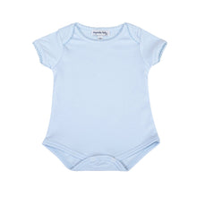  Baby Blue Short Sleeve Bodysuit - Magnolia BabyBodysuit