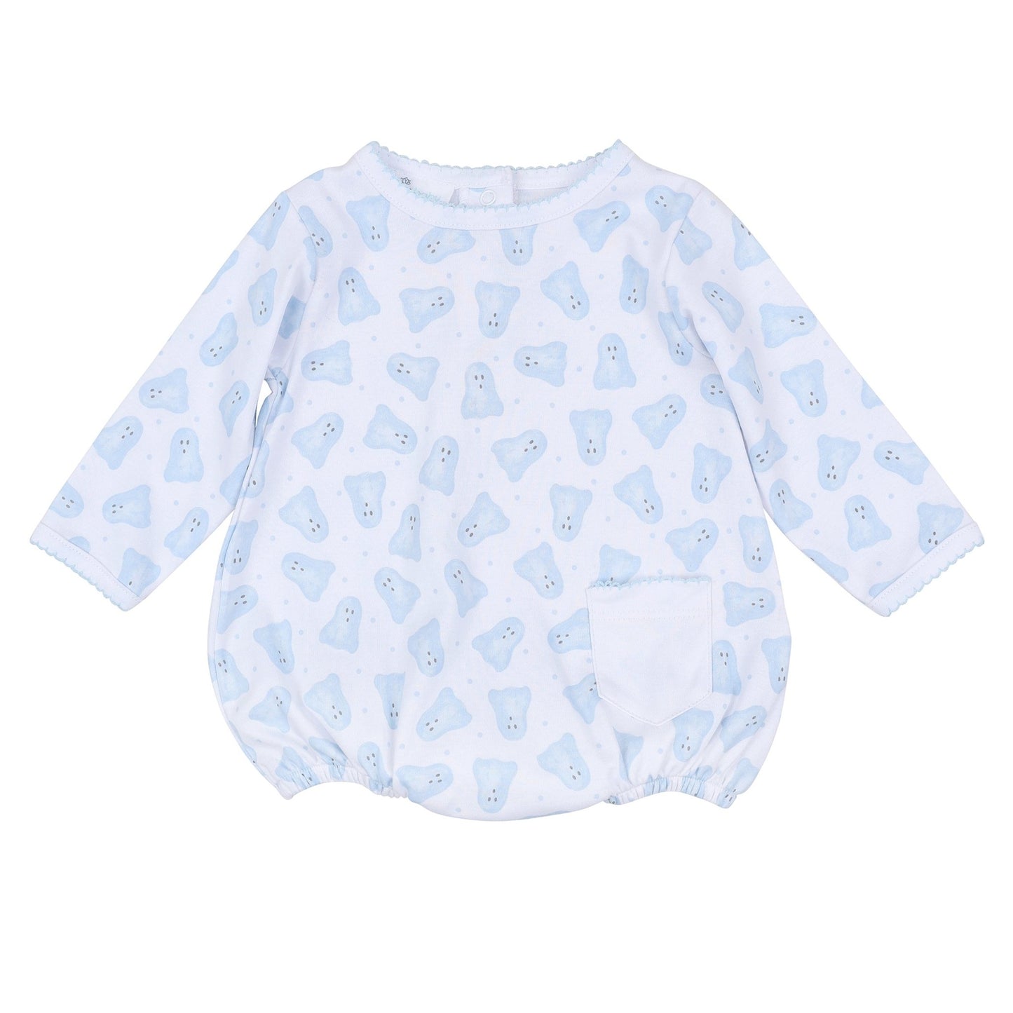 Magnolia Baby_Baby Boo Print Long Sleeve Bubble - Light Blue_1