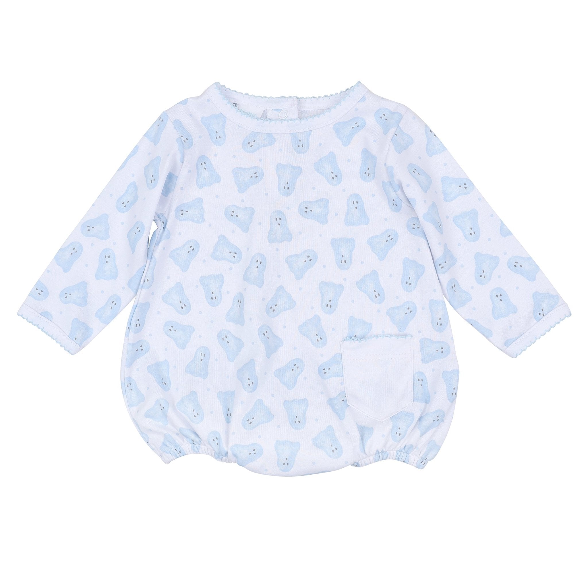 Magnolia Baby_Baby Boo Print Long Sleeve Bubble - Light Blue_1