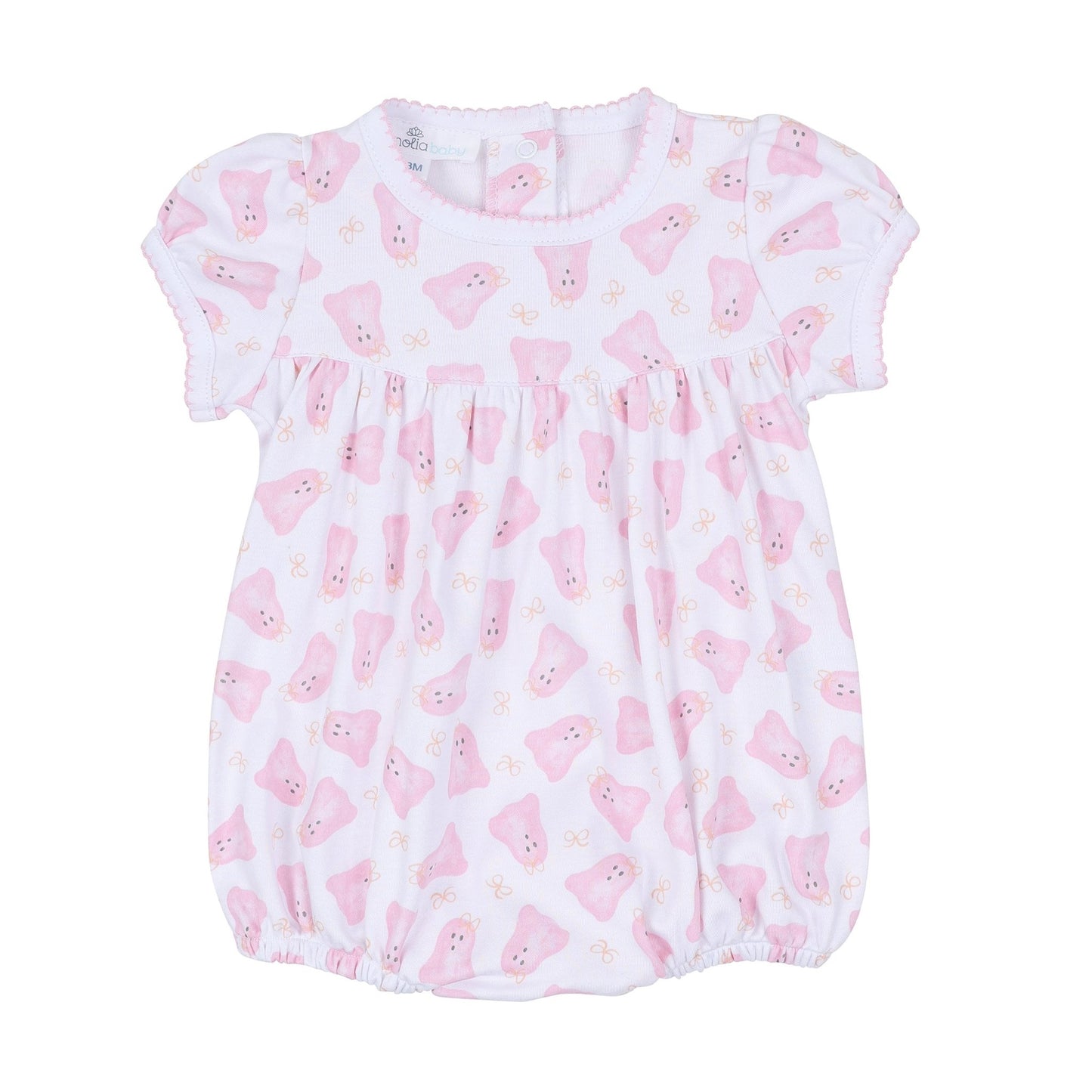 Magnolia Baby_Baby Boo Print Ruffle Short Sleeve Bubble - Pink_2