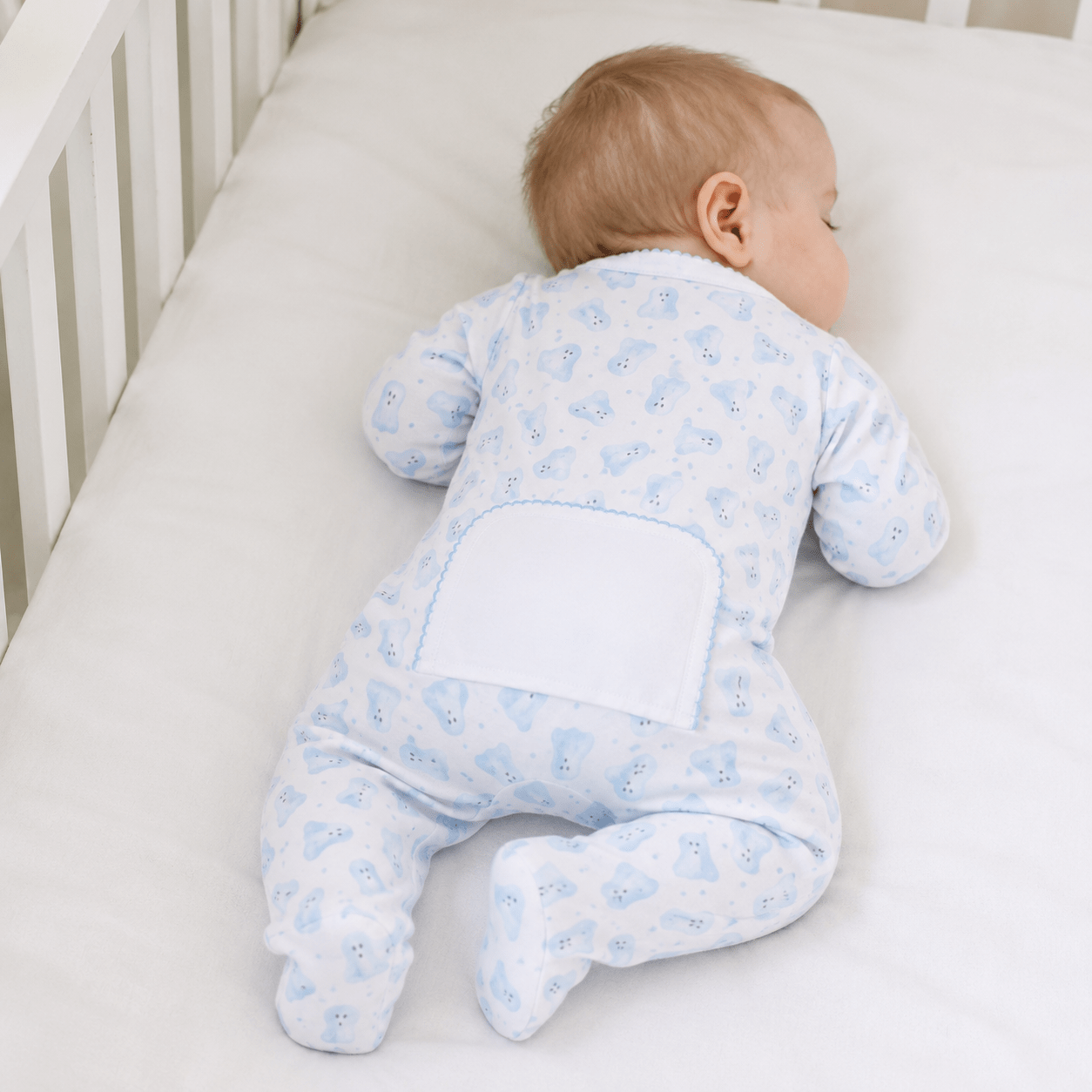 Magnolia Baby_Baby Boo Print Zip Footie - Light Blue_2