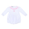 Baby Bows Embroidered Long Sleeve Bubble - Magnolia BabyBubble