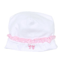  Baby Bows Embroidered Ruffle Hat - Magnolia BabyHat