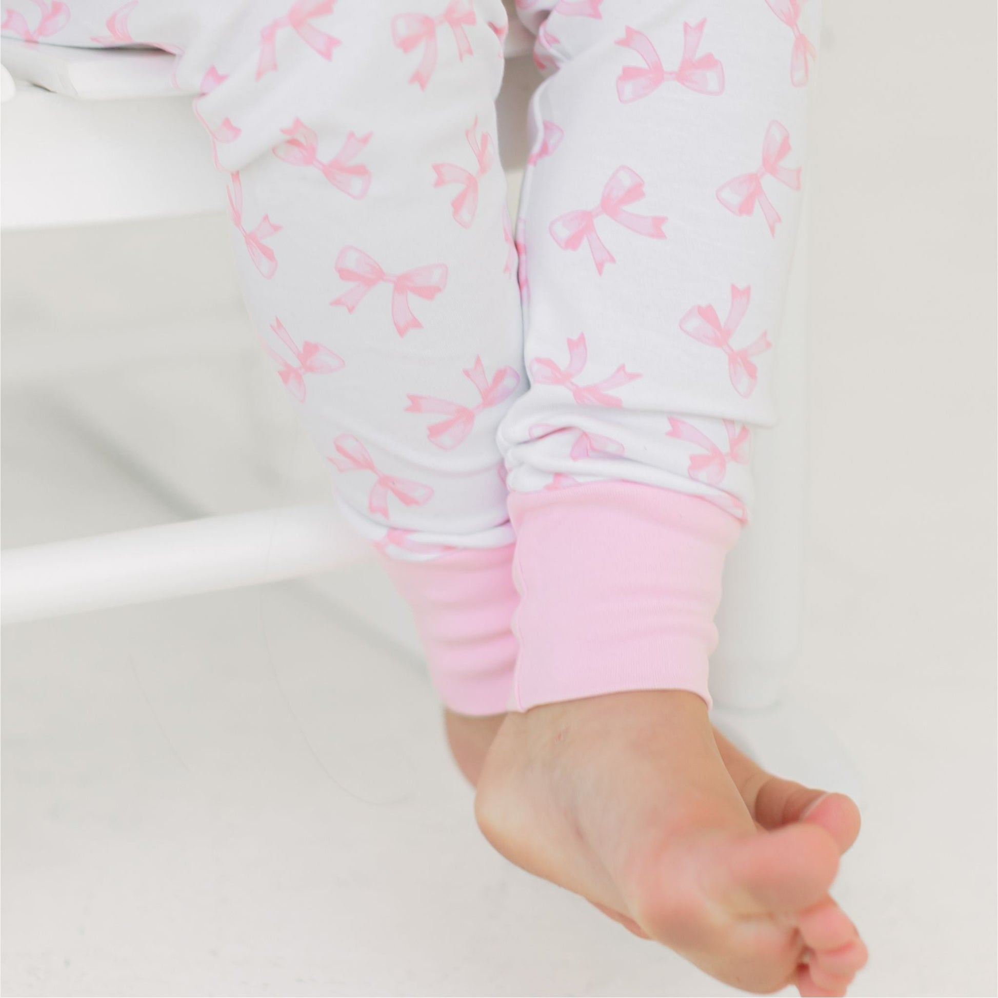 Baby Bows Long Pajamas - Magnolia BabyLong Pajamas