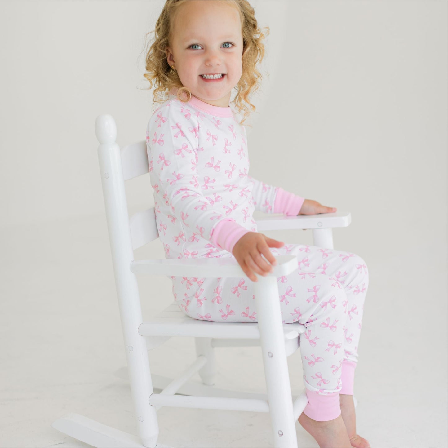 Baby Bows Long Pajamas - Magnolia BabyLong Pajamas