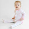 Baby Bows Print Ruffle Footie - Magnolia BabyFootie