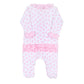 Baby Bows Print Ruffle Footie - Magnolia BabyFootie