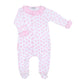 Baby Bows Print Ruffle Footie - Magnolia BabyFootie