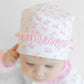 Baby Bows Print Ruffle Hat - Magnolia BabyHat