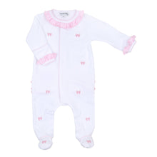  Baby Bows Scattered Ruffle Footie - Magnolia BabyFootie