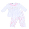 Baby Bows Smocked 2pc Pant Set - Magnolia Baby2pc Pant Set