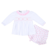  Baby Bows Smocked Diaper Cover Set - Magnolia BabyDiaper Cover