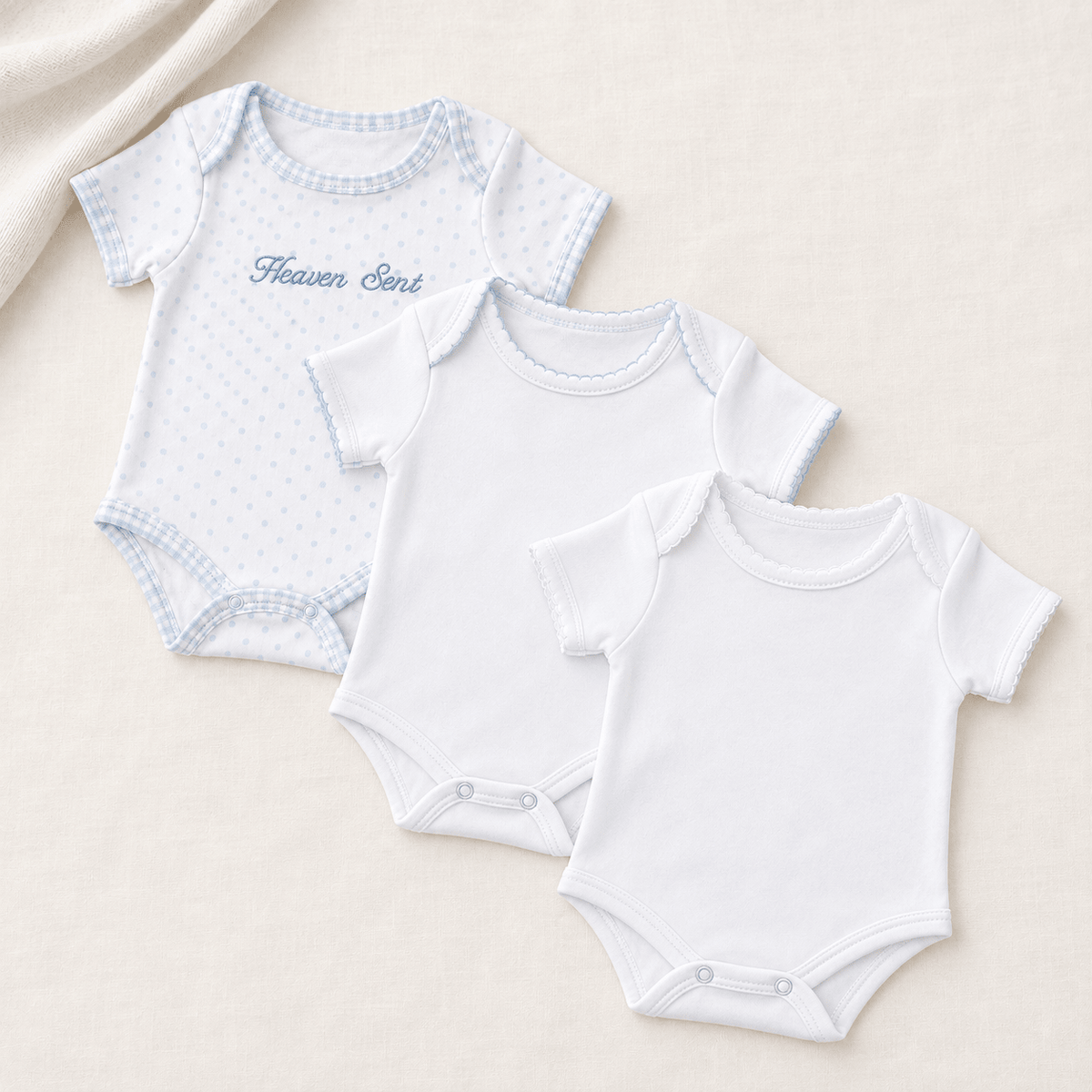 Magnolia Baby_Baby Boy Bodysuit Set - Heaven Sent + Essentials - Set of 3_1
