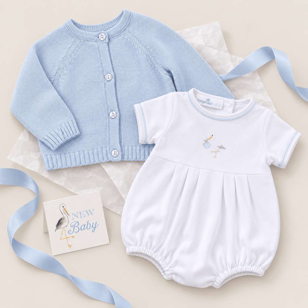 Magnolia Baby_Baby Boy Bubble Gift Set - Vintage Stork - 3 Months_1
