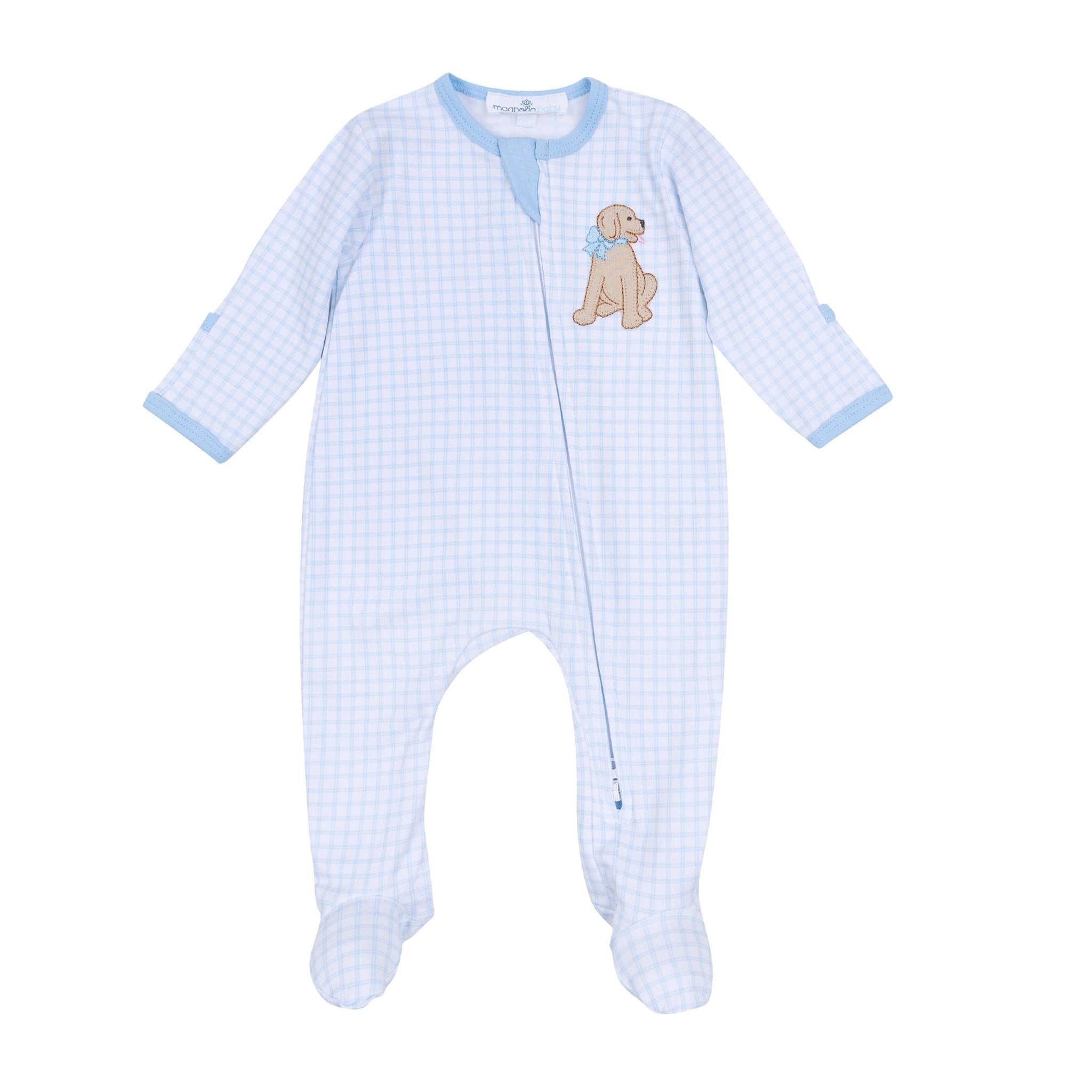 Baby Boy Dog's First Baby Footie Gift Set - Magnolia BabyFootie Gift Set