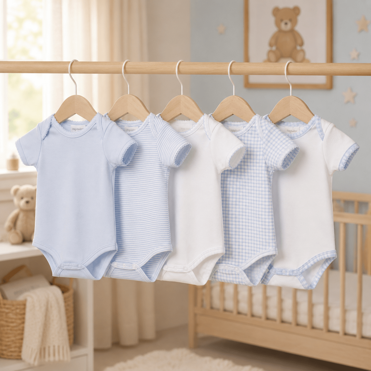 Baby Boy Essentials Bodysuit Set of 5 - Magnolia BabyBodysuit Gift Set