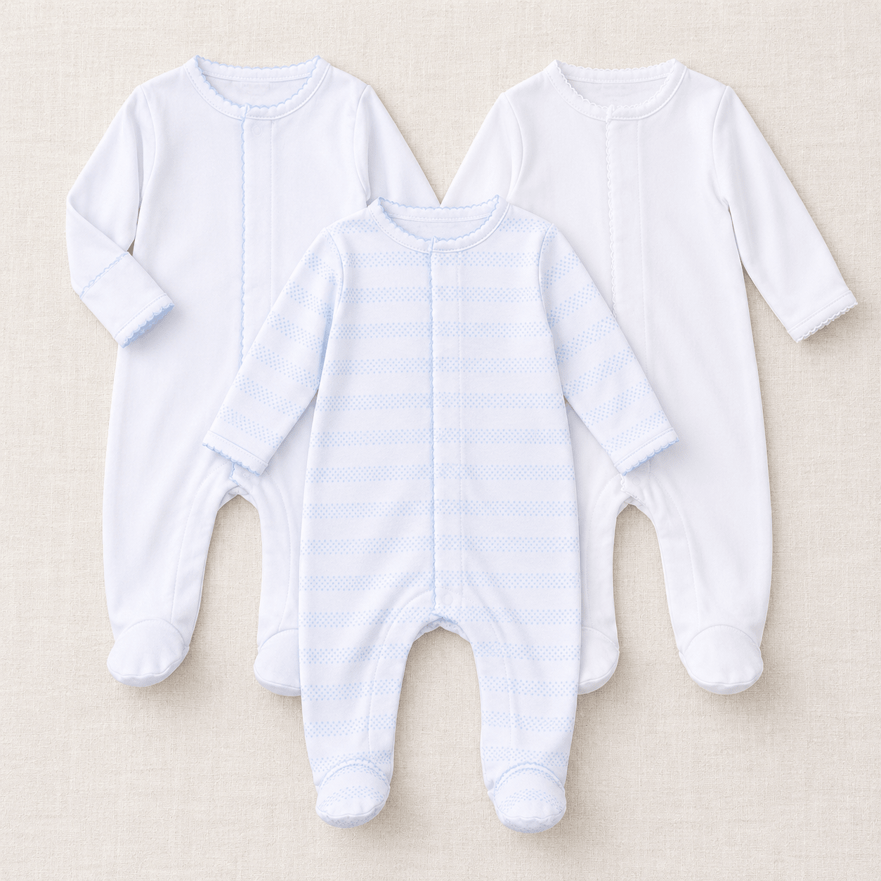 Magnolia Baby_Baby Boy Footies - Set of 3 - Baby of Mine_1