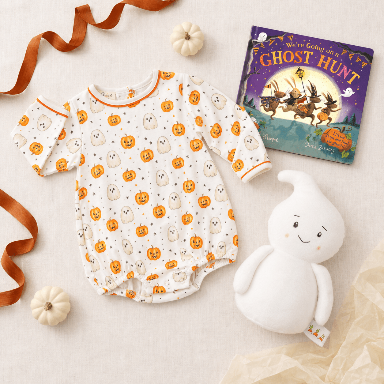 Magnolia Baby_Baby Boy Halloween Bubble Gift Set - Pumpkin & Boo_1
