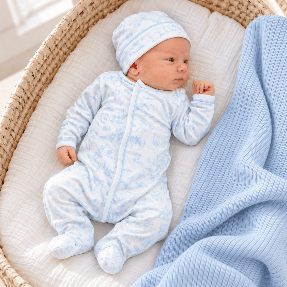 Magnolia Baby_Baby Boy Take Me Home Set - Wild West Toile_1