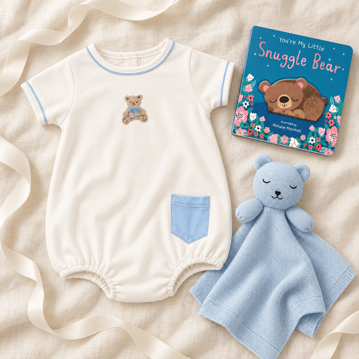 Magnolia Baby_Baby Boy Teddy Bear Bubble Gift Set - Bear Hugs_1