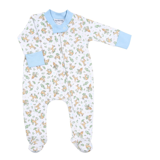 Baby Buck Printed Zipper Footie - Magnolia BabyFootie