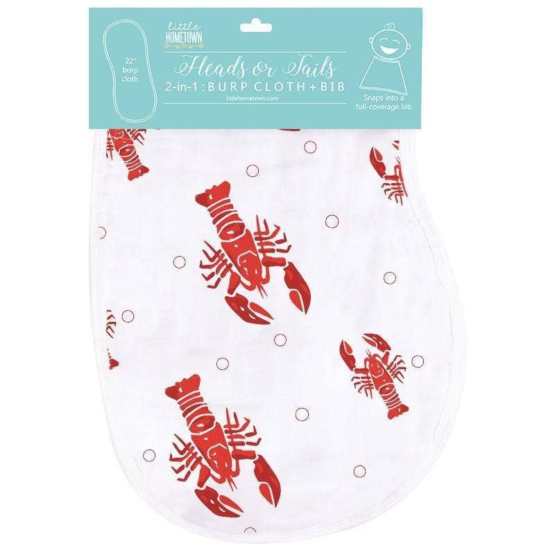 Little Hometown_Baby Burp Cloth and Bib (2 in 1) - Heads & Tails_1