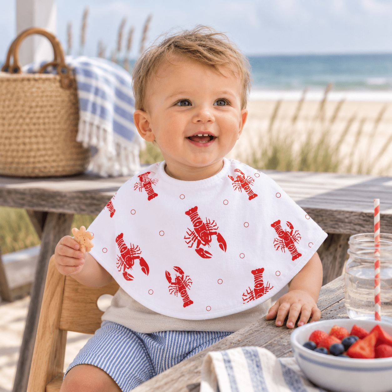 Little Hometown_Baby Burp Cloth and Bib (2 in 1) - Heads & Tails_1